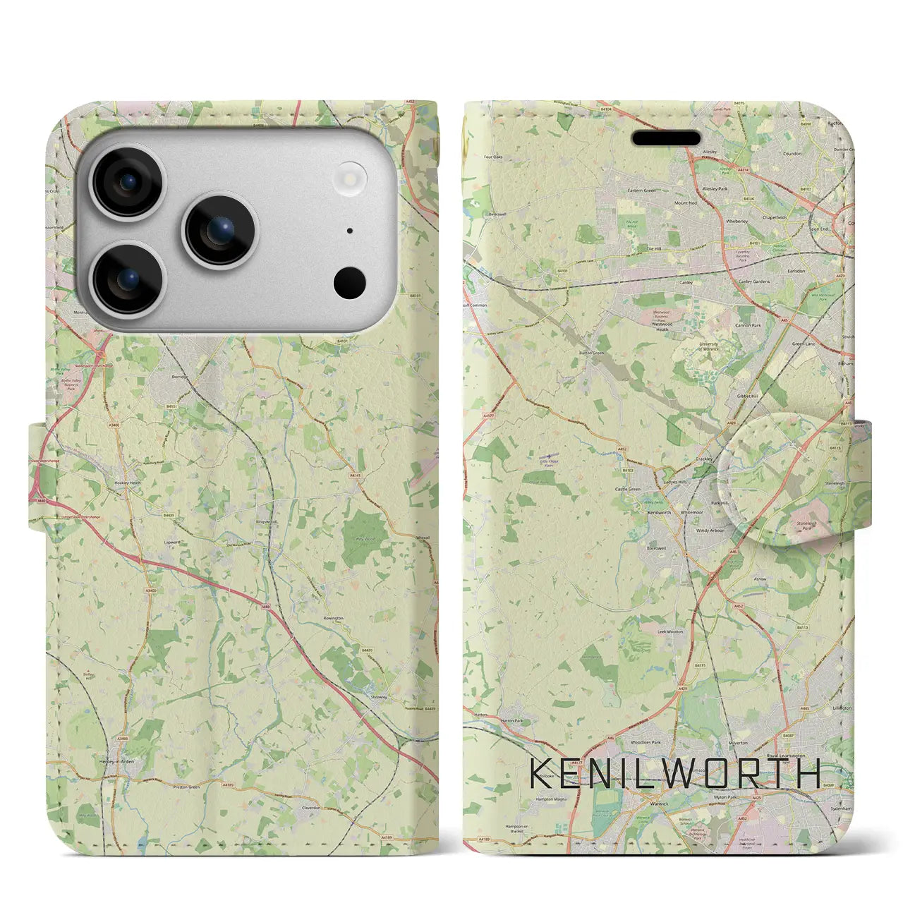 【ケニルワース（イギリス）】地図柄iPhoneケース（手帳タイプ）