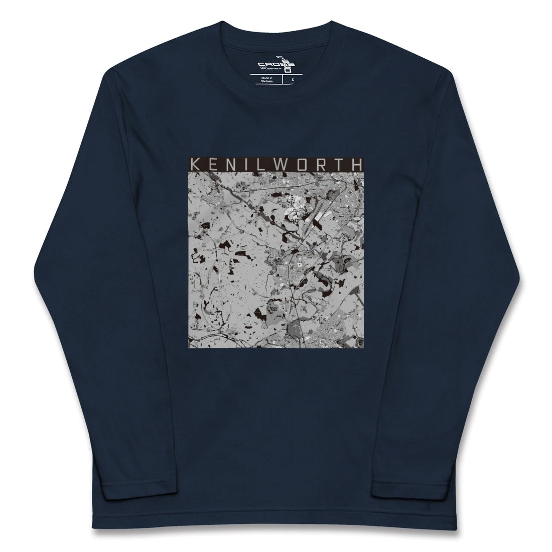 【ケニルワース（イギリス）】地図柄ロングスリーブTシャツ