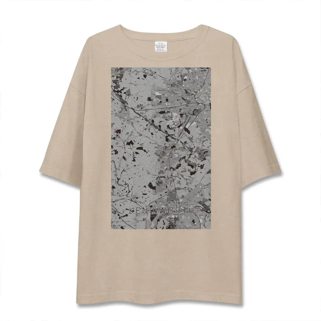 【ケニルワース（イギリス）】地図柄ビッグシルエットTシャツ