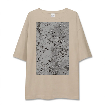 【ケニルワース（イギリス）】地図柄ビッグシルエットTシャツ