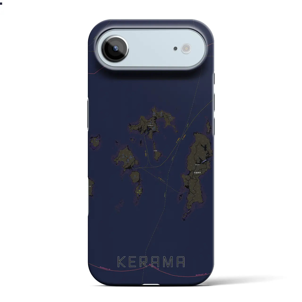 【慶良間（沖縄県）】地図柄iPhoneケース（バックカバータイプ）