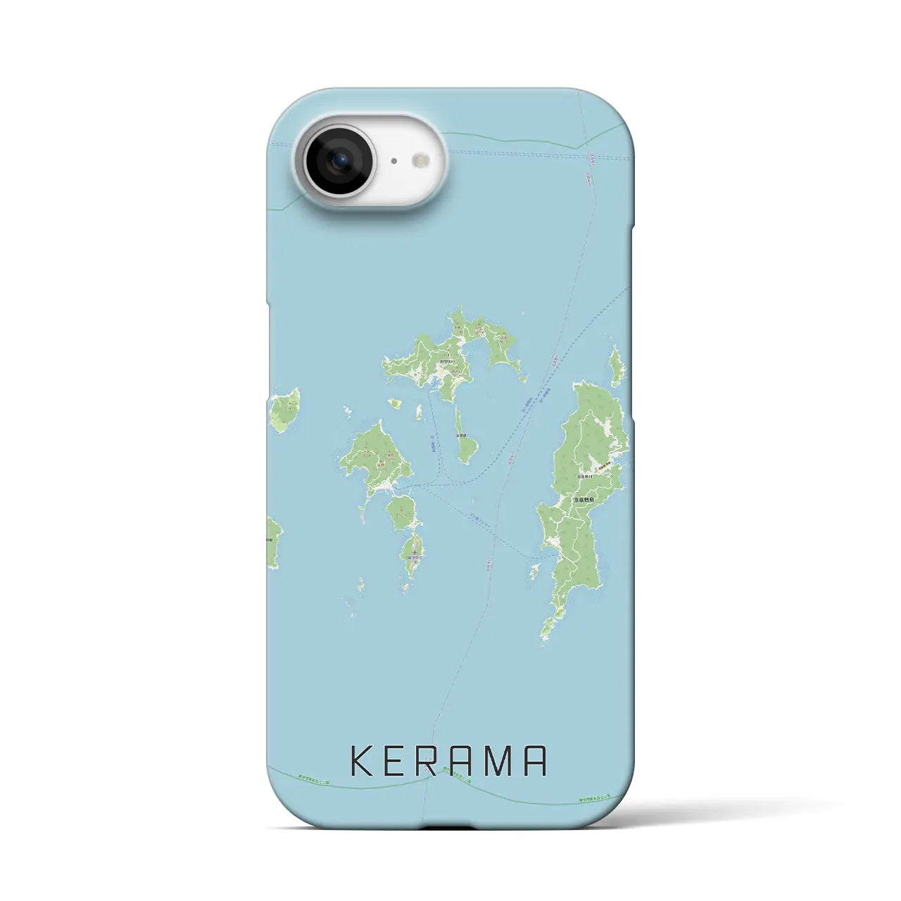 【慶良間（沖縄県）】地図柄iPhoneケース（バックカバータイプ）