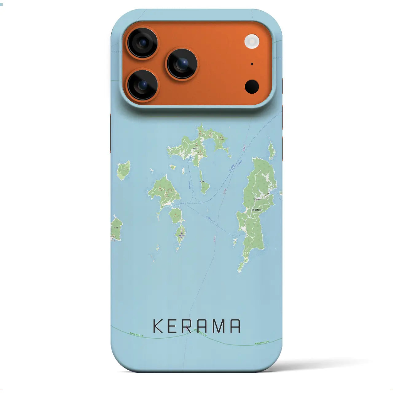 【慶良間（沖縄県）】地図柄iPhoneケース（バックカバータイプ）