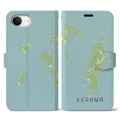 【慶良間（沖縄県）】地図柄iPhoneケース（手帳タイプ）