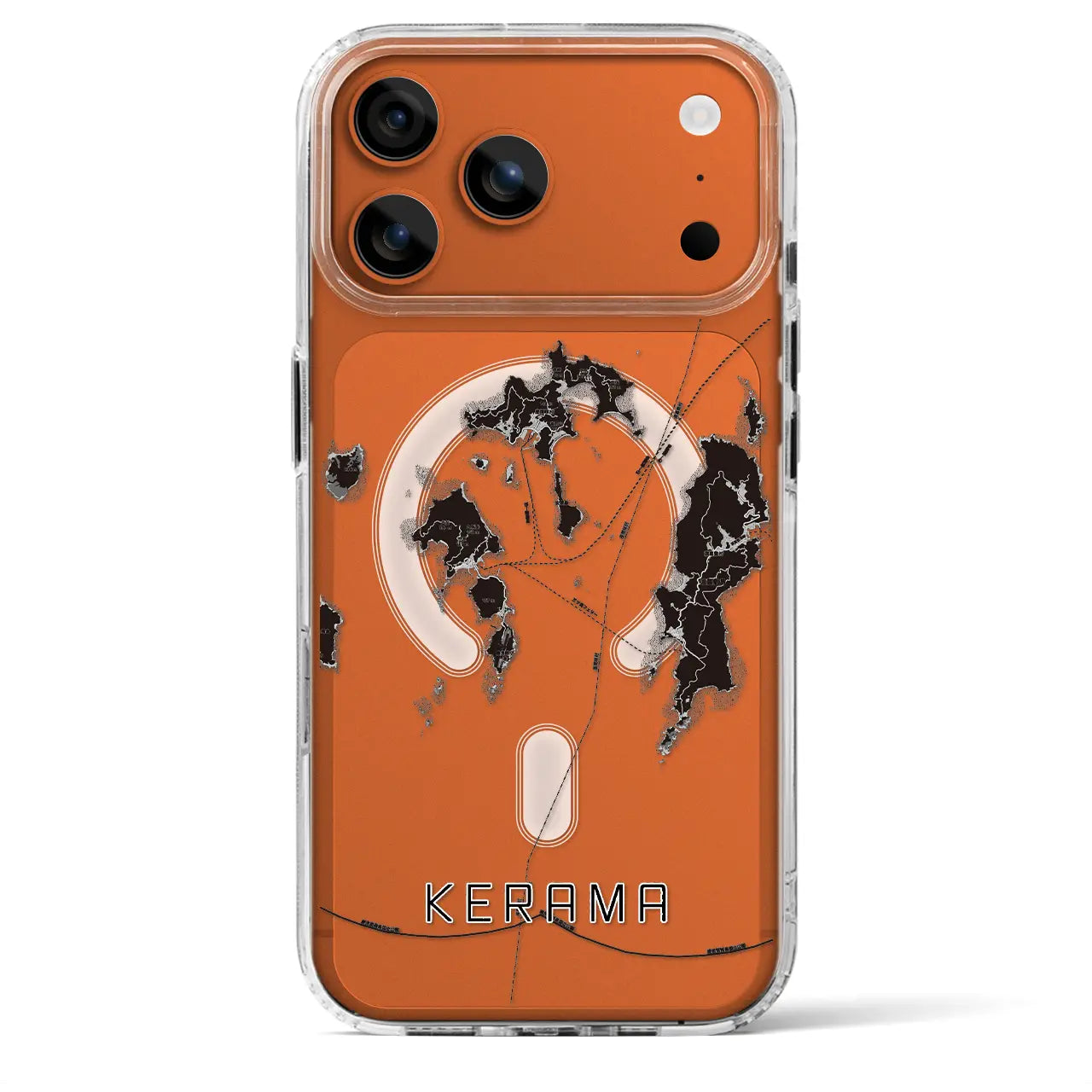 【慶良間（沖縄県）】地図柄iPhoneケース（MagSafeタイプ）