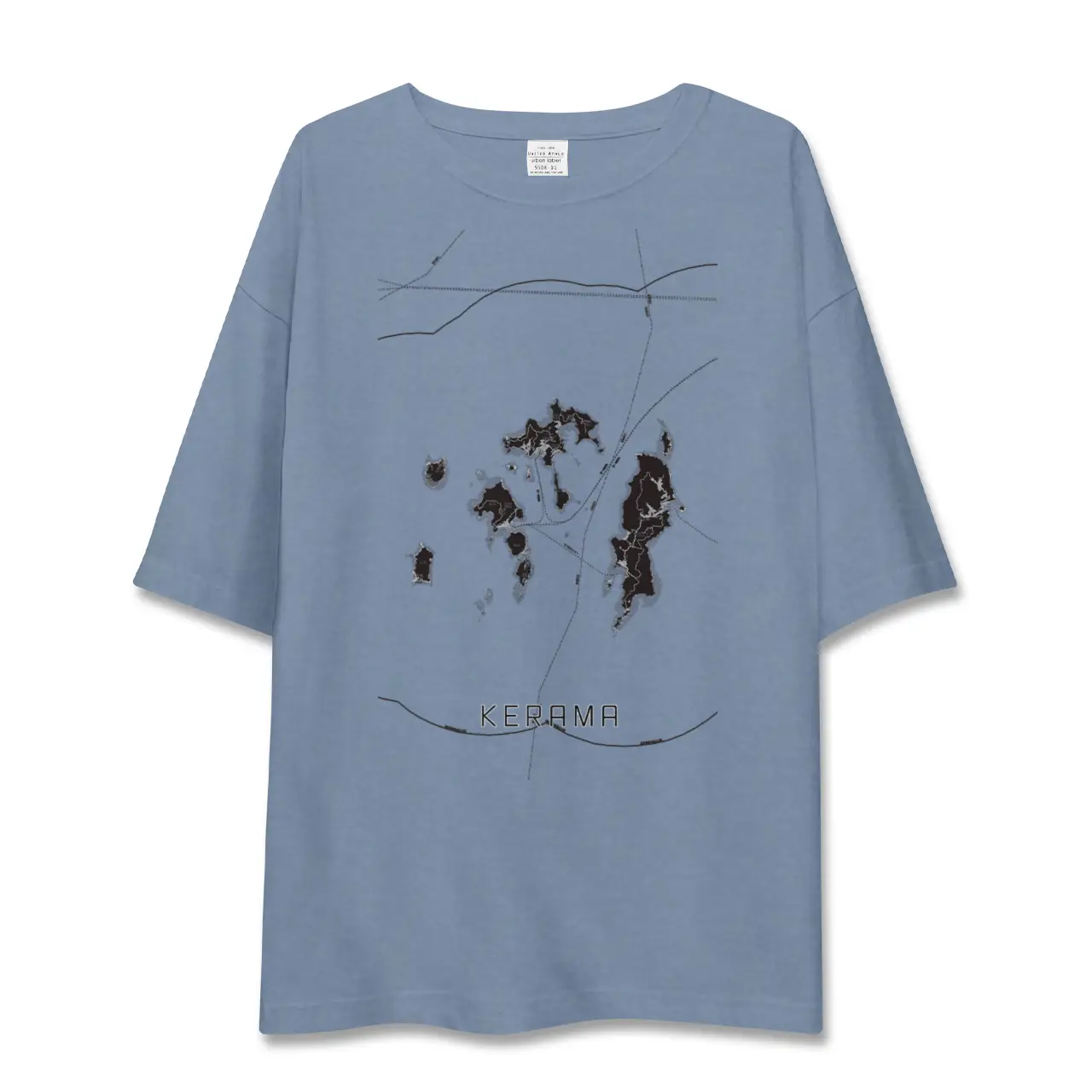 【慶良間（沖縄県）】地図柄ビッグシルエットTシャツ