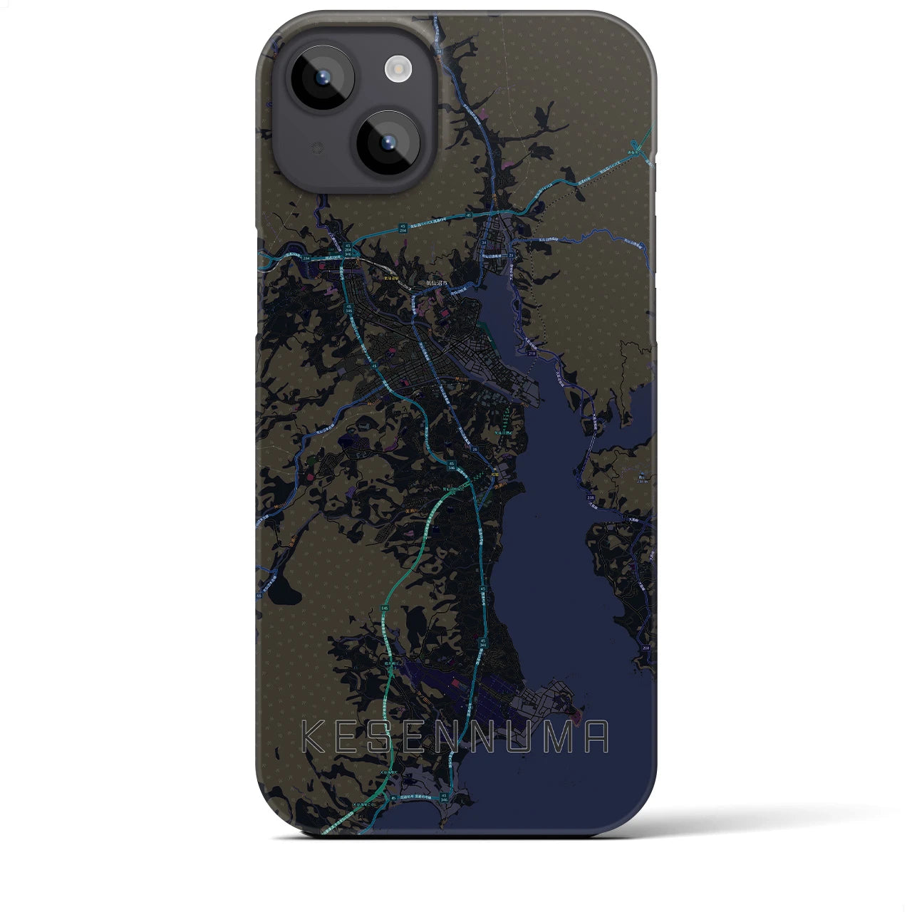 【気仙沼（宮城県）】地図柄iPhoneケース（バックカバータイプ）