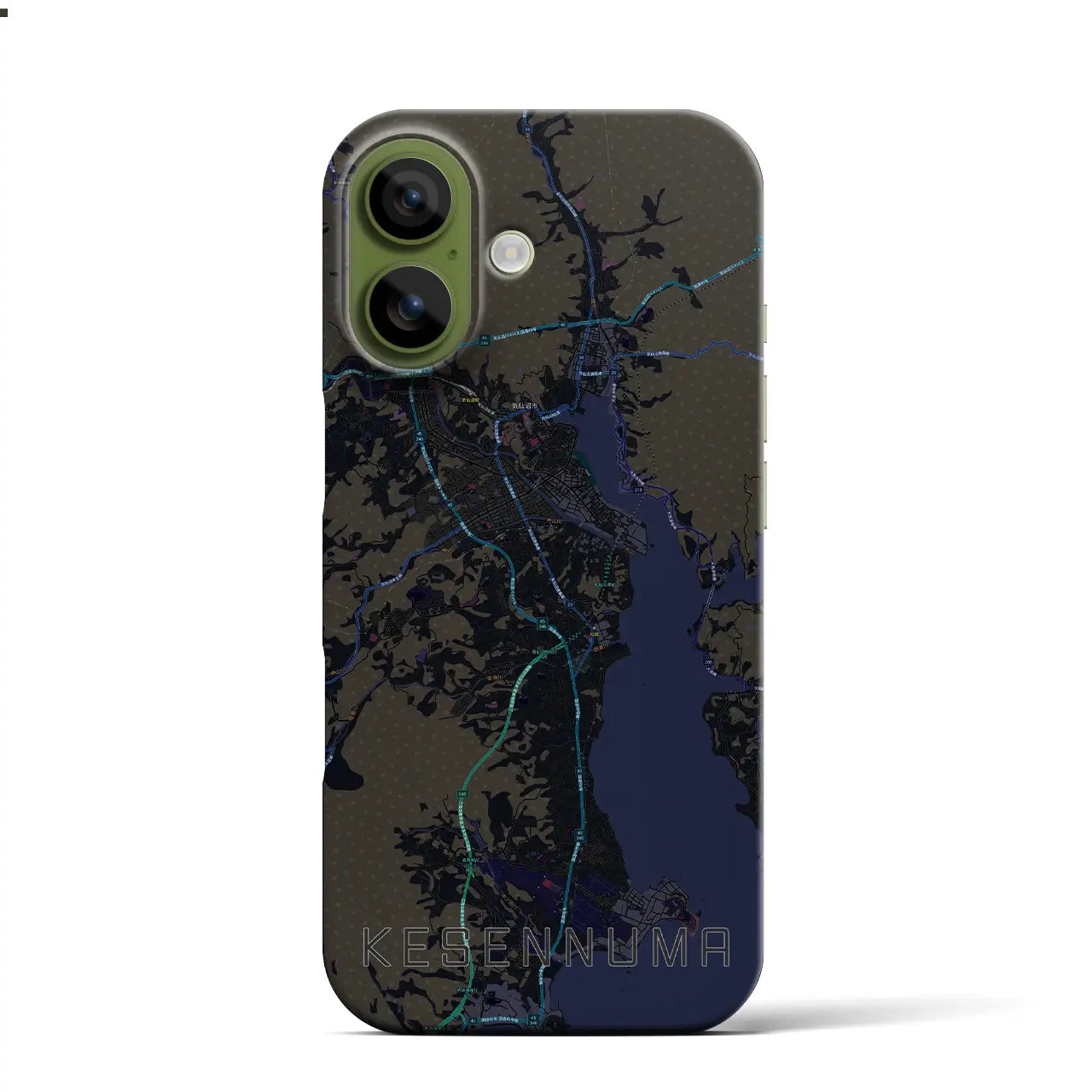 【気仙沼（宮城県）】地図柄iPhoneケース（バックカバータイプ）