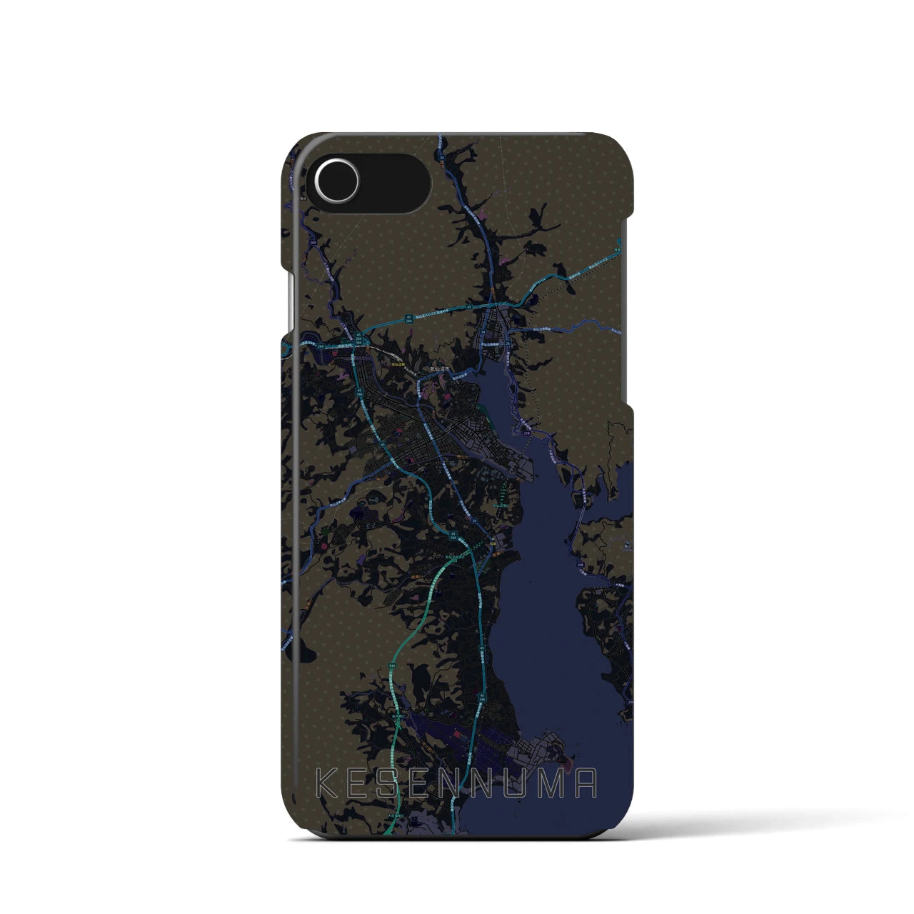 【気仙沼（宮城県）】地図柄iPhoneケース（バックカバータイプ）