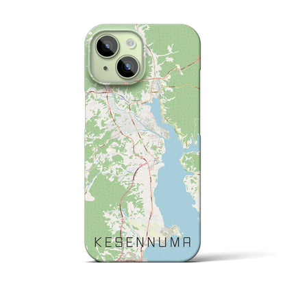 【気仙沼（宮城県）】地図柄iPhoneケース（バックカバータイプ）