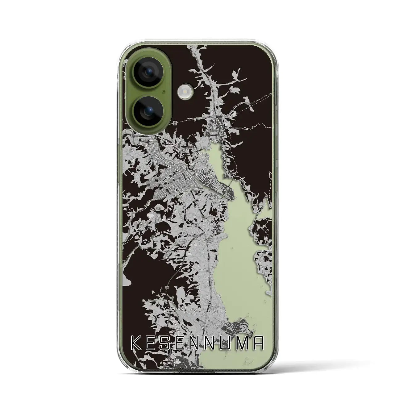【気仙沼（宮城県）】地図柄iPhoneケース（クリアタイプ）