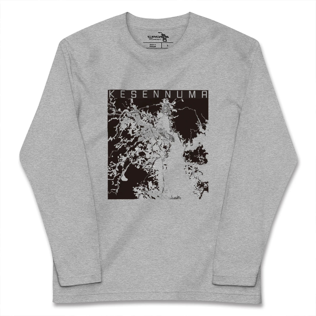 【気仙沼（宮城県）】地図柄ロングスリーブTシャツ