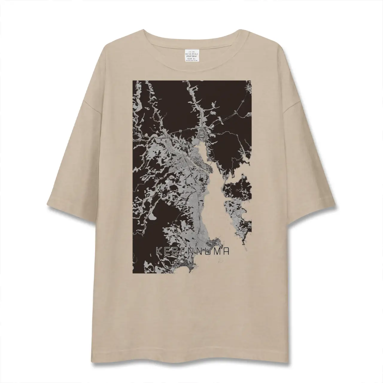 【気仙沼（宮城県）】地図柄ビッグシルエットTシャツ