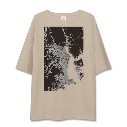 【気仙沼（宮城県）】地図柄ビッグシルエットTシャツ