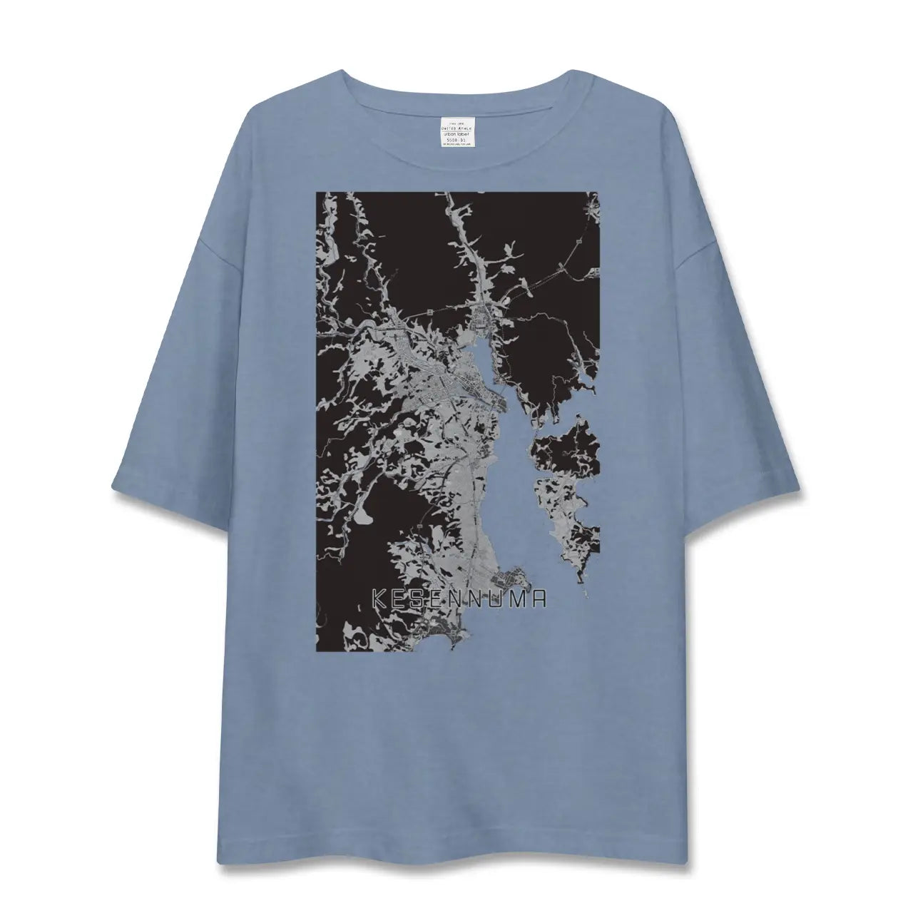 【気仙沼（宮城県）】地図柄ビッグシルエットTシャツ
