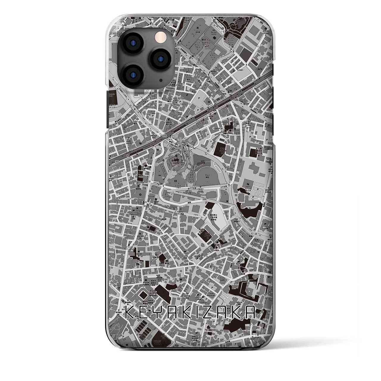 【けやき坂（東京都）】地図柄iPhoneケース（クリアタイプ）