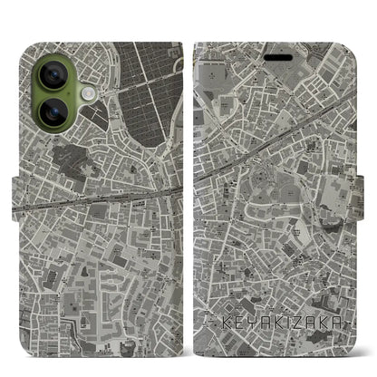 【けやき坂（東京都）】地図柄iPhoneケース（手帳タイプ）