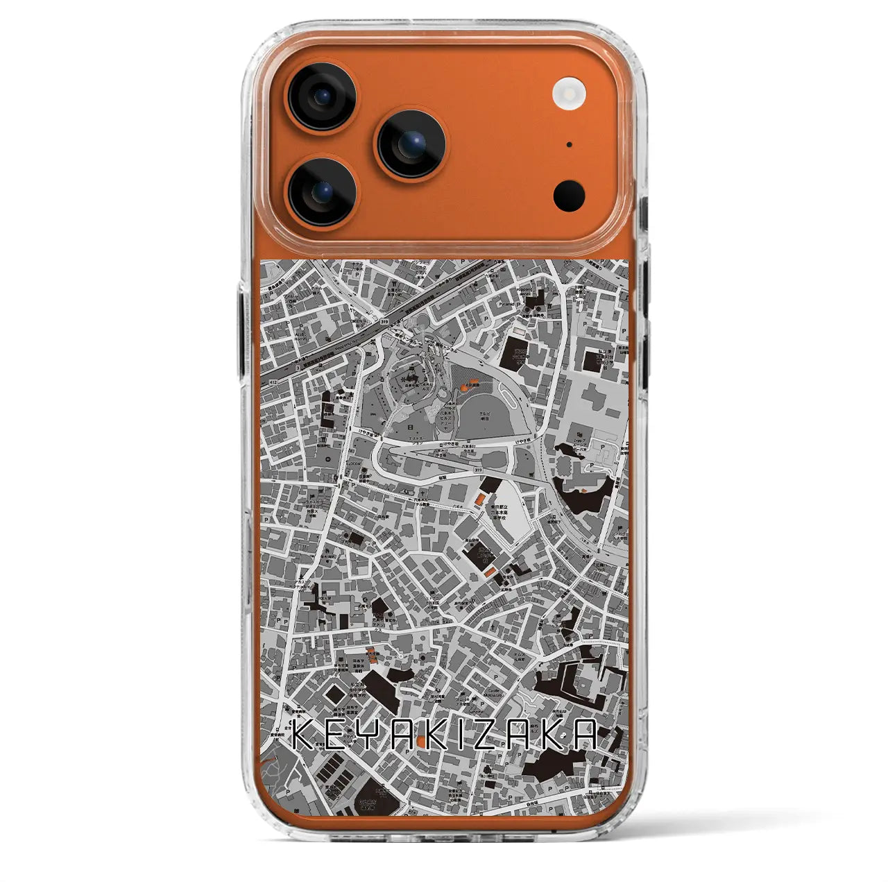 【けやき坂（東京都）】地図柄iPhoneケース（MagSafeタイプ）