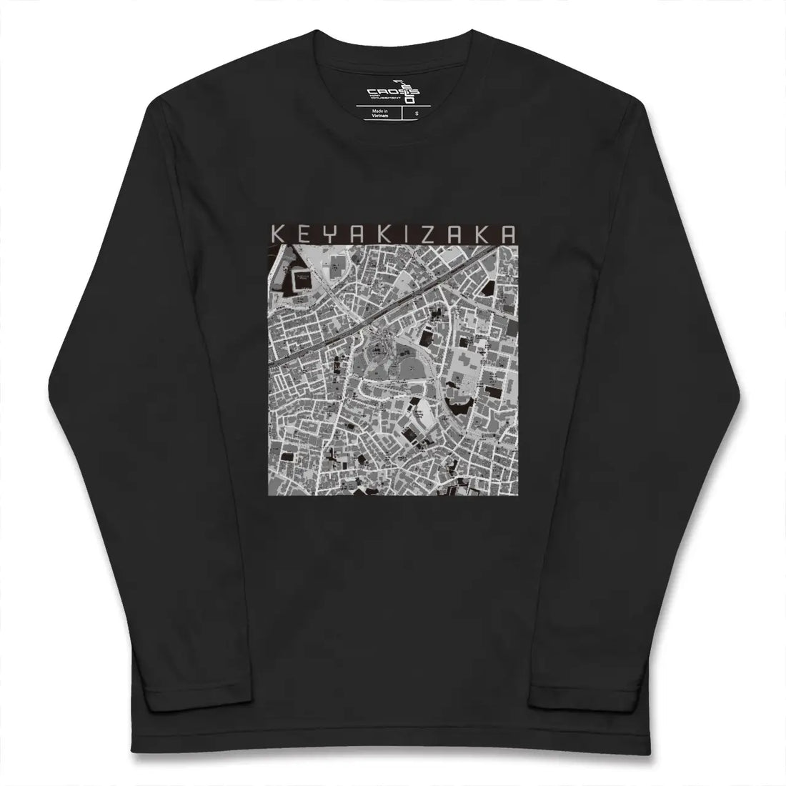 【けやき坂（東京都）】地図柄ロングスリーブTシャツ