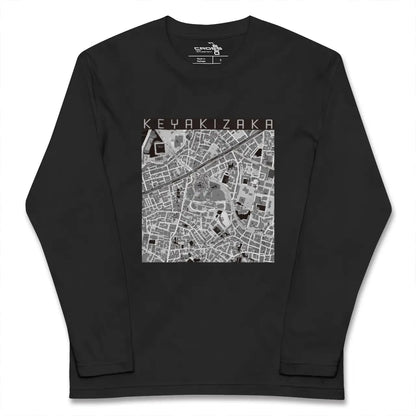 【けやき坂（東京都）】地図柄ロングスリーブTシャツ