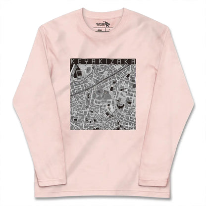 【けやき坂（東京都）】地図柄ロングスリーブTシャツ