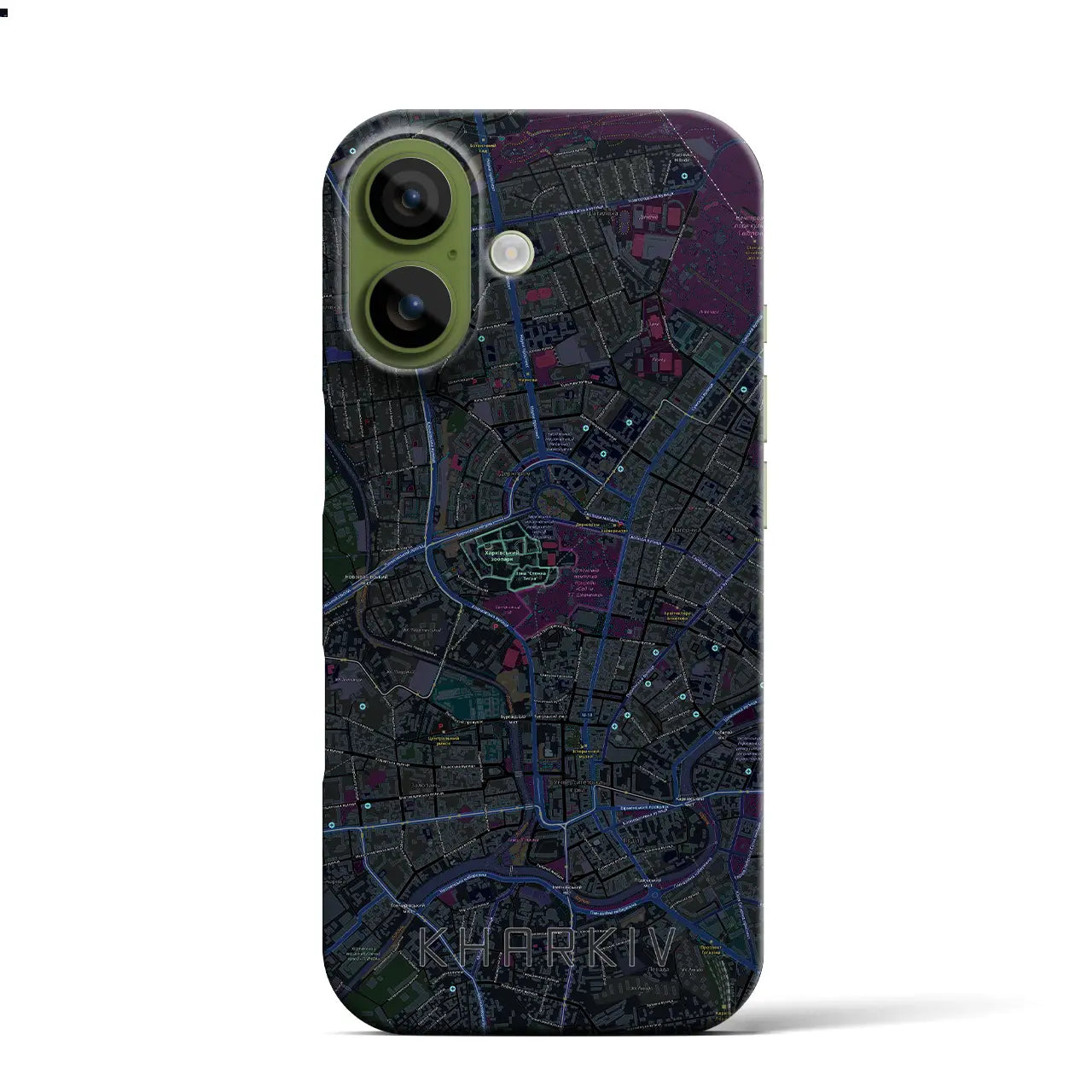 【ハルキウ（ウクライナ）】地図柄iPhoneケース（バックカバータイプ）