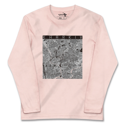 【ハルキウ（ウクライナ）】地図柄ロングスリーブTシャツ