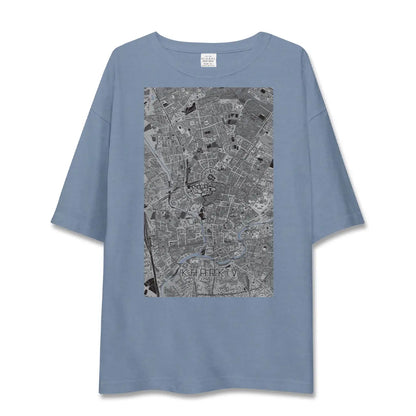 【ハルキウ（ウクライナ）】地図柄ビッグシルエットTシャツ