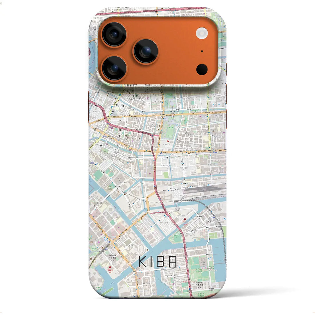 【木場(東京都)】地図柄iPhoneケース(バックカバータイプ)ナチュラル・iPhone 17 Pro Max 用