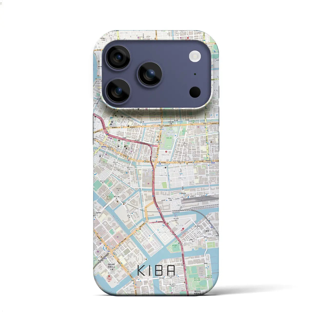 【木場（東京都）】地図柄iPhoneケース（バックカバータイプ）