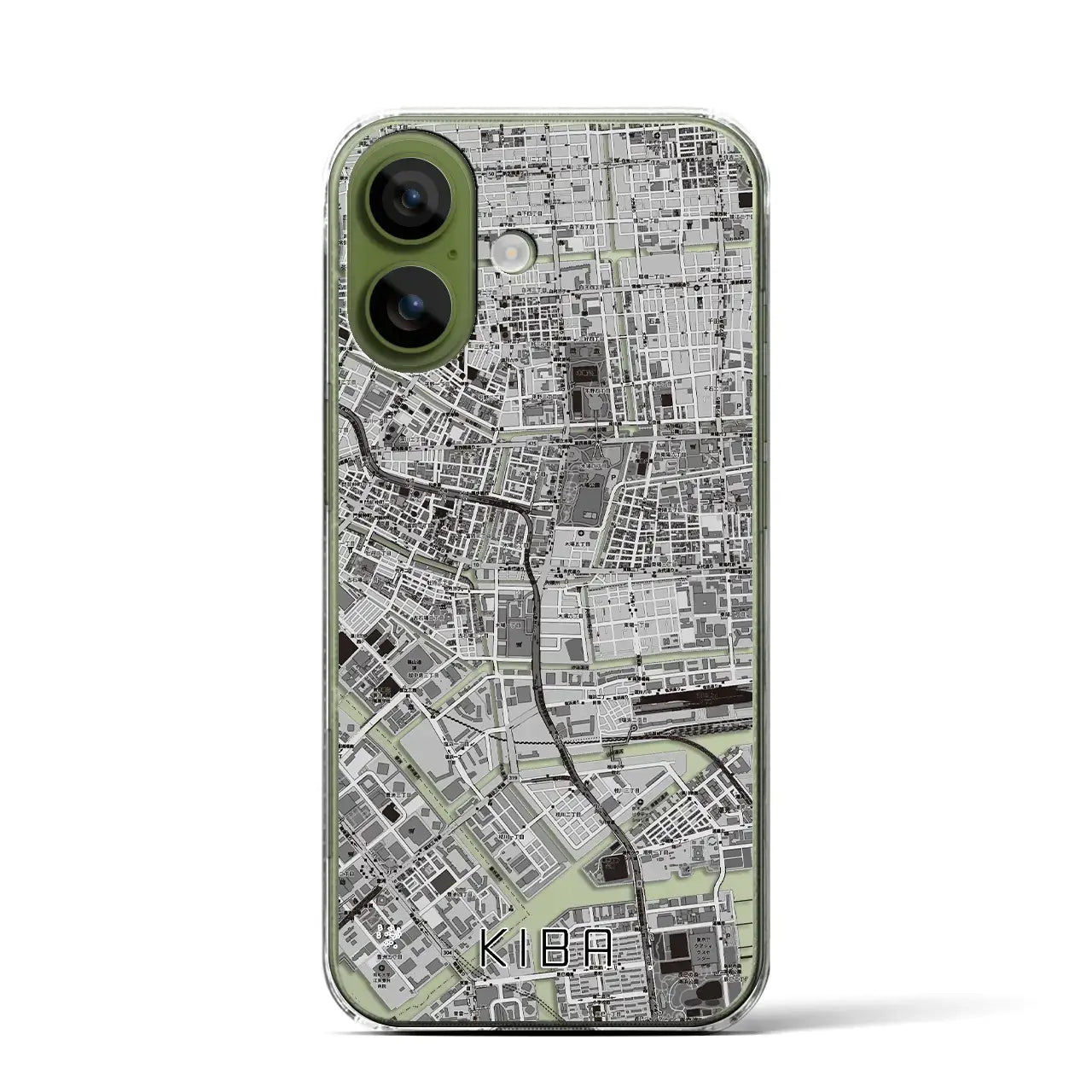 【木場（東京都）】地図柄iPhoneケース（クリアタイプ）
