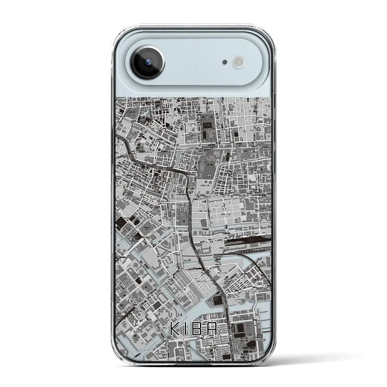 【木場（東京都）】地図柄iPhoneケース（クリアタイプ）