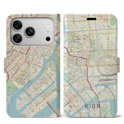 【木場（東京都）】地図柄iPhoneケース（手帳タイプ）