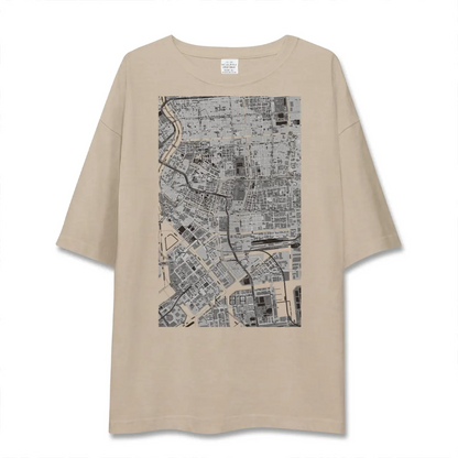 【木場（東京都）】地図柄ビッグシルエットTシャツ