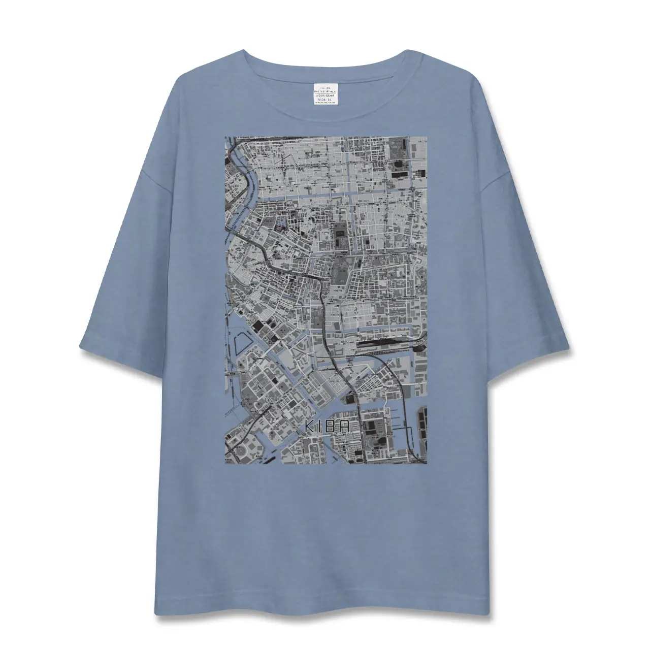 【木場（東京都）】地図柄ビッグシルエットTシャツ