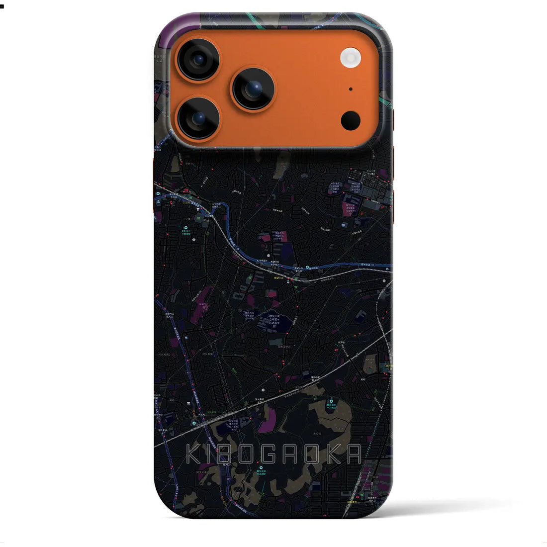 【希望ヶ丘（神奈川県）】地図柄iPhoneケース（バックカバータイプ）