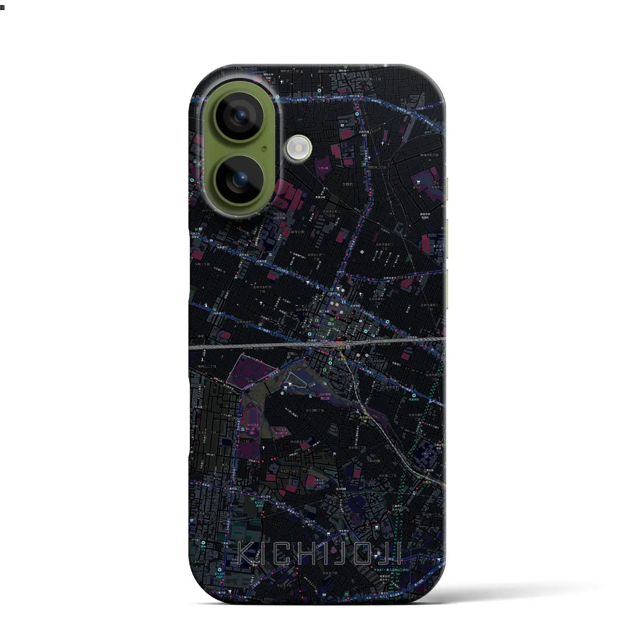 【吉祥寺2（東京都）】地図柄iPhoneケース（バックカバータイプ）