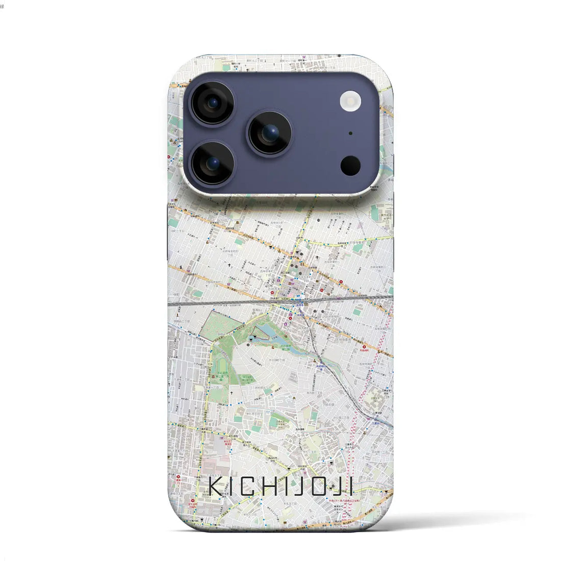 【吉祥寺2（東京都）】地図柄iPhoneケース（バックカバータイプ）ナチュラル・iPhone 17 Pro Max 用