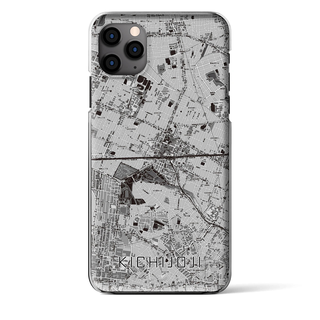 【吉祥寺2（東京都）】地図柄iPhoneケース（クリアタイプ）