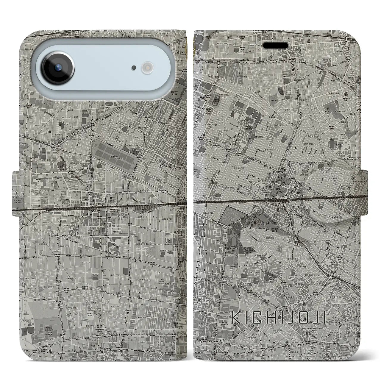 【吉祥寺2（東京都）】地図柄iPhoneケース（手帳タイプ）