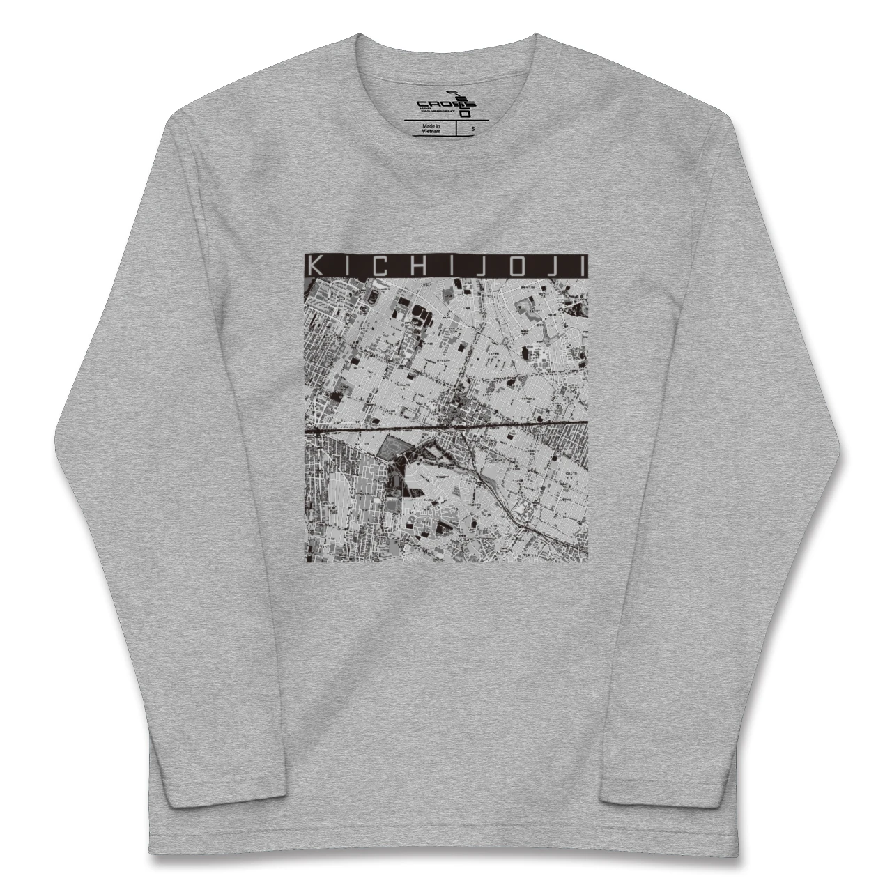 【吉祥寺2（東京都）】地図柄ロングスリーブTシャツ