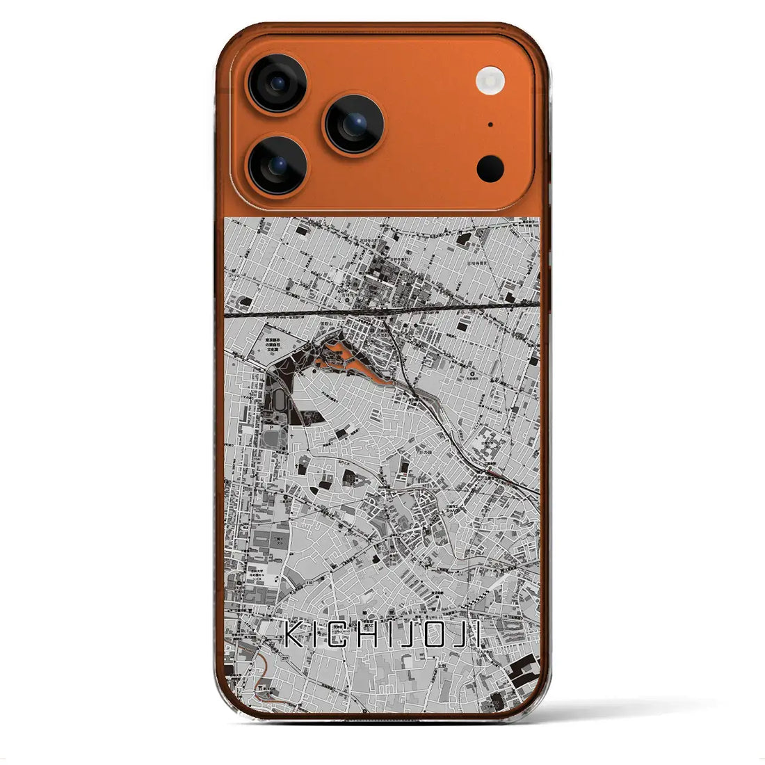 【吉祥寺(東京都)】地図柄iPhoneケース(クリアタイプ)モノトーン・iPhone 17 Pro Max 用