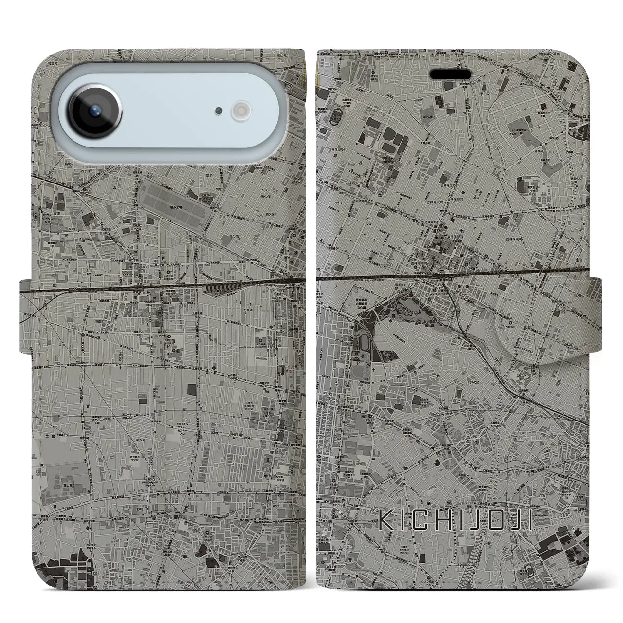 【吉祥寺（東京都）】地図柄iPhoneケース（手帳タイプ）