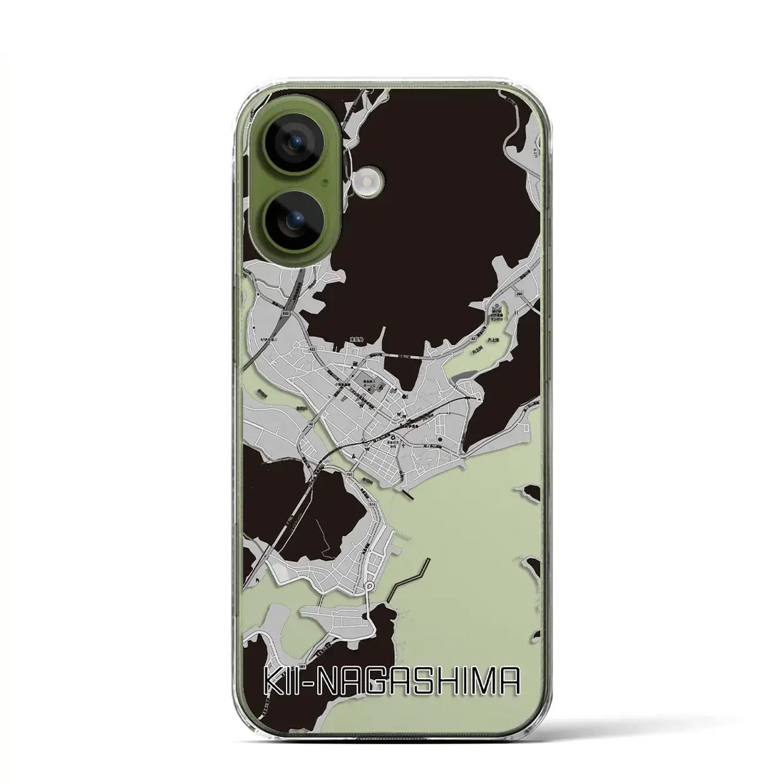 【紀伊長島(三重県)】地図柄iPhoneケース(クリアタイプ)モノトーン・iPhone 17 Pro Max 用