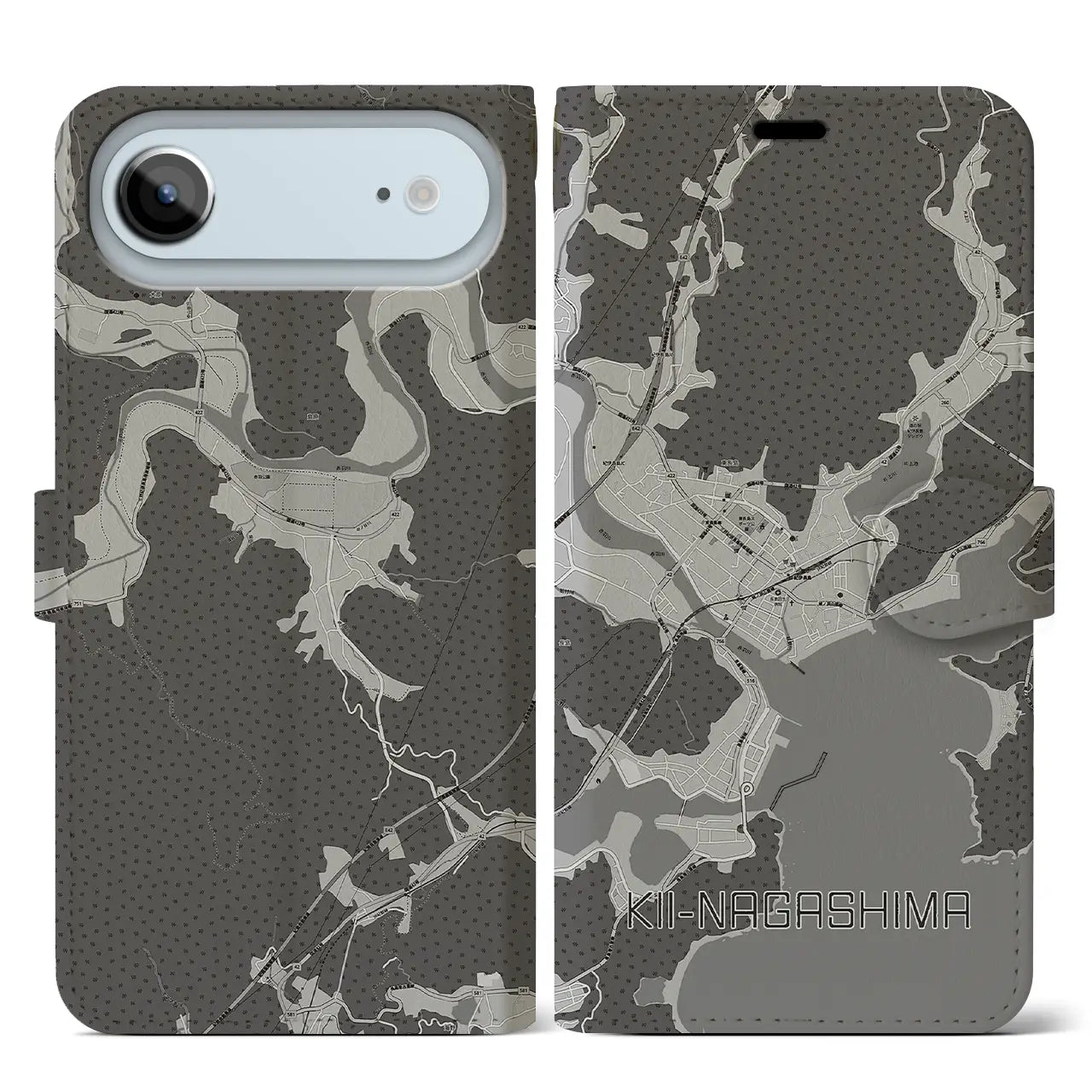 【紀伊長島（三重県）】地図柄iPhoneケース（手帳タイプ）