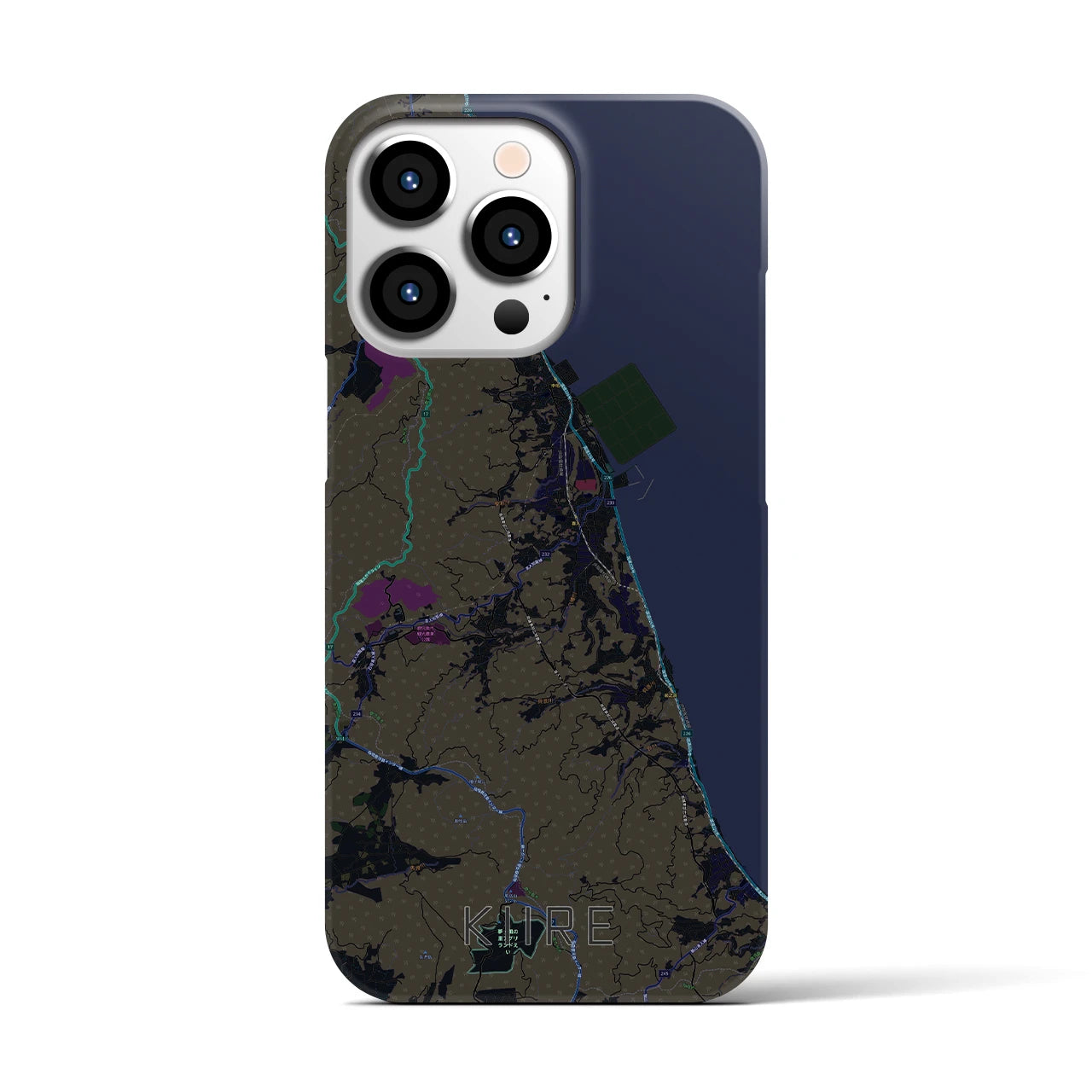 【喜入（鹿児島県）】地図柄iPhoneケース（バックカバータイプ）