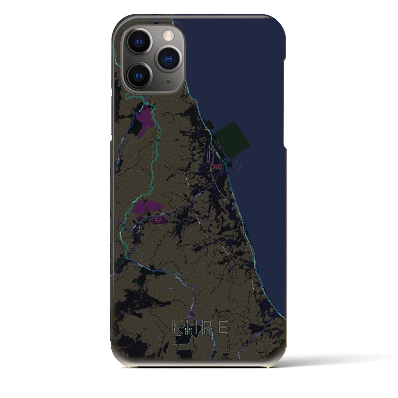 【喜入（鹿児島県）】地図柄iPhoneケース（バックカバータイプ）