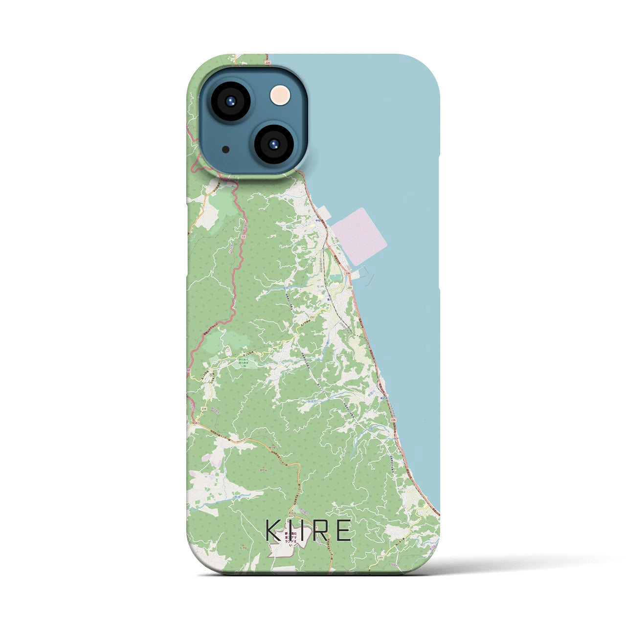 【喜入（鹿児島県）】地図柄iPhoneケース（バックカバータイプ）