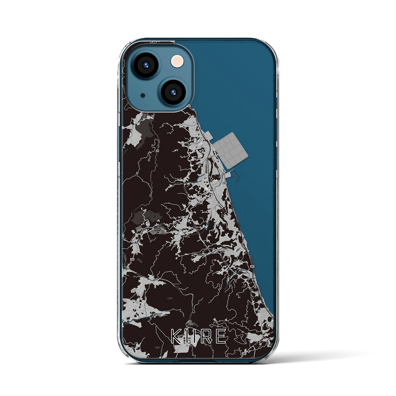 【喜入（鹿児島県）】地図柄iPhoneケース（クリアタイプ）