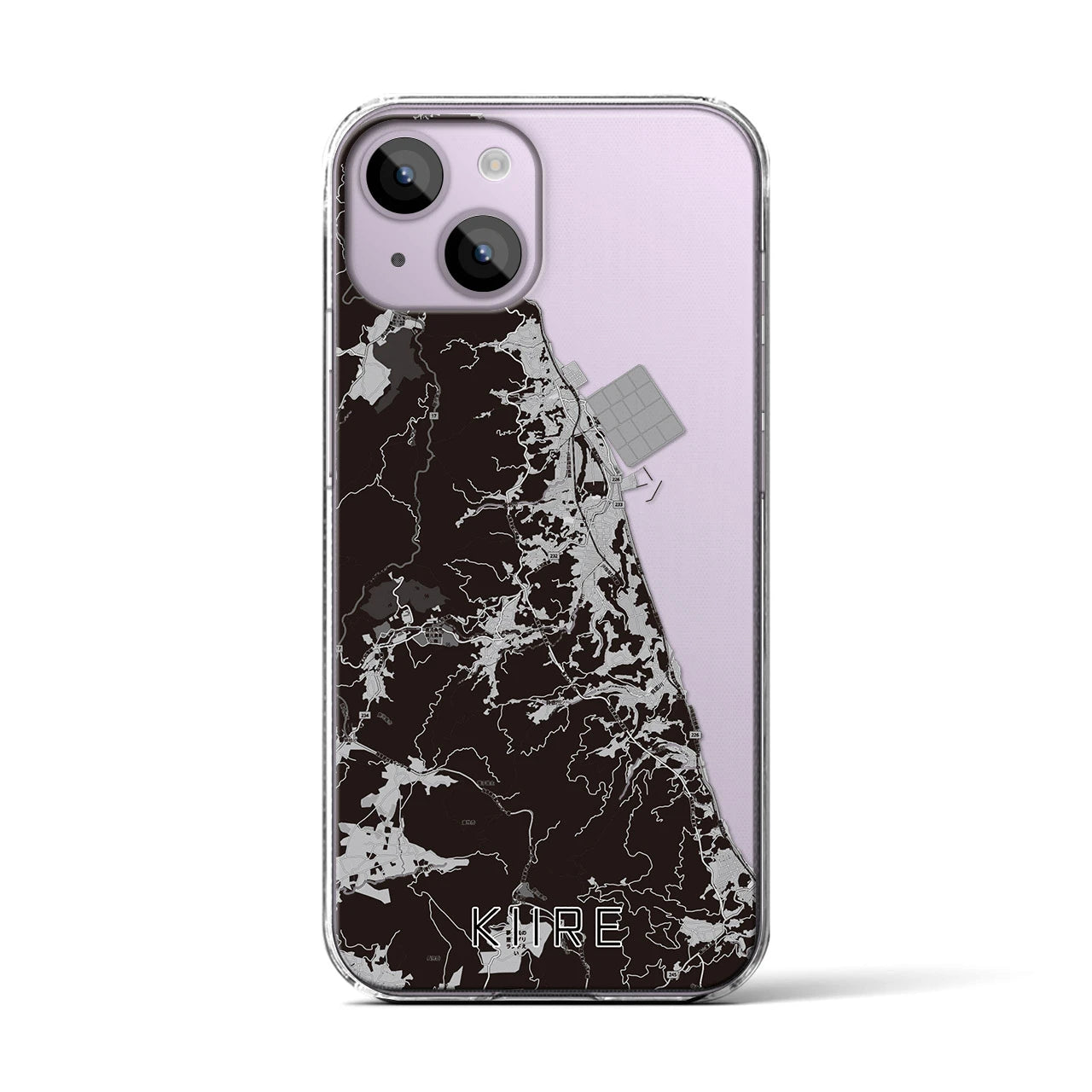 【喜入（鹿児島県）】地図柄iPhoneケース（クリアタイプ）